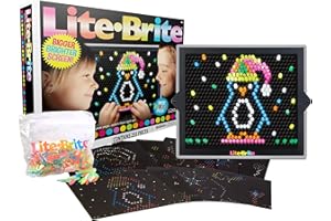 LITE BRITE Lite-Brite Ultimate Classic - Versión de lujo | Tablero de dibujo iluminado, tablero LED con colores, tablero de dibujo con efecto neón brillante, juguetes ligeros para niños a partir de 4 años |