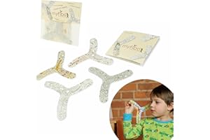 myfibo - My First Boomerang: Kreatives 4er Set zum Anmalen und Spielen - Perfekt für Kinder zum Erlernen des Bumerangwerfens - Fördert Motorik und Kreativität