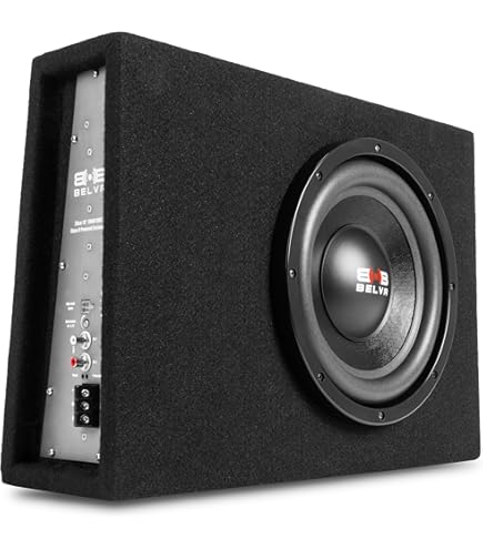 Car Subwoofer With Built In Amplifier Pyle 8-Inch Carpeted