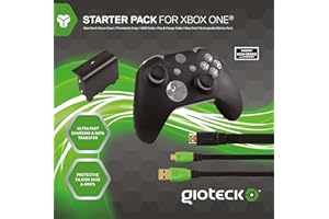 Gioteck - Starter Pack: Batería, Cable P&C, Grips, HDMI, Funda (Xbox One)