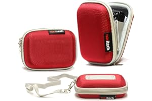 Navitech Red Hard Water Resistant Case/Cover Compatible with The mp3 Digital Audio Player Compatible with The FiiO X3 (2nd Gen) Lossless