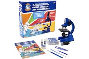 UPYAA - Hello Maestro – Lernspiel – Es war einmal ... – Mikroskop-Set Zoom 100 bis 1200 – 66 Zubehörteile + 50 Experimente – 430350