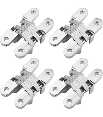 Charnière Invisible Soss Pour Porte - En Acier Argenté - À Encastrer 50x50mm