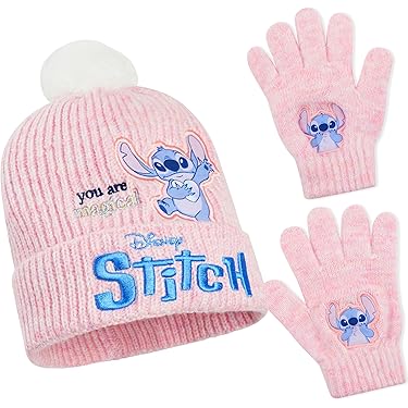 Baby Mütze & Handschuh Set - Strickmütze Mit Ohrenklappen, Baumwollfutter