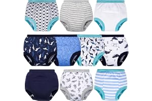 BIG ELEPHANT Toddler Training Pants, Soft Cotton Absorbent Training Underwear for Baby Boys & Girls, 12 Months - 9 Years