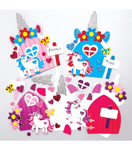 Doe-het-zelf Fotolijsten Knutselset - 8 Stuks Houtkleur Voor Kinderen Met Glitterstenen En Stickers