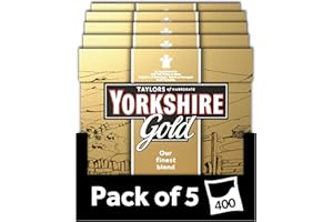Yorkshire Tea Gold Tea, 80 Tea Bags (Pack of 5, total 400 Teabags)