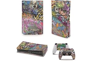 giZmoZ n gadgetZ GNG PS5 Slim Disk Console GRAFFITI Skin Decal Vinal Sticker + 2 Controller Skins Set