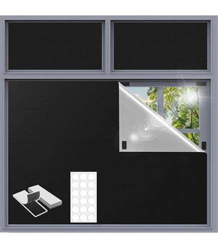BKSAI Vensterverduistering, Magnetisch, 400 X 145 Cm Verduisteringsstof Verduisteringsrolgordijn Magneetsluiting Zonder Boren Dakraam Zonwering Verduisterend Afneembaar Voor Vakantie Binnen 1630620278
