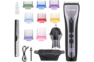 BarberBoss Beard Trimmer Men, Hair Clippers Men, Mens Grooming Kits, Hair Trimmer Men, Cordless Clippers for Men Haircut, Waterproof Face Grooming, Hair Clipping Hair Trimmer Men QR-2096