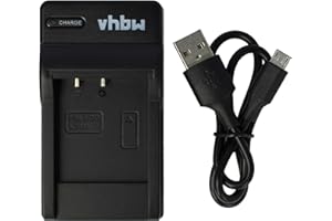 vhbw caricabatterie USB compatibile con Ordro DC-T200 batterie di videocamera, reflex - Stazione di ricarica