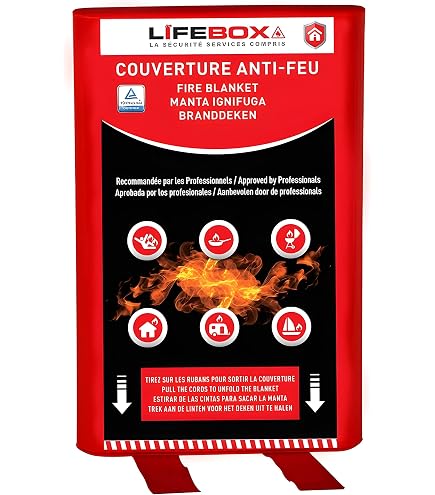 Couverture Anti-Feu Sicli – 1,20x1,80m (2,16 M²) – Neuf Sous Emballage – Sécurité Incendie – Livraison Gratuite