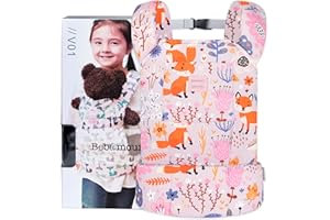 Bebamour Porta Muñecas para Niños Bolsa de Almacenaje de Accesorios para Muñecas Mochila Porta Juguetes de Peluche Porta Muñecas para Bebés(Beige Fox)