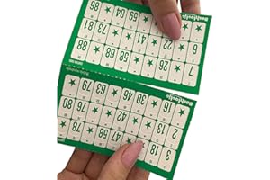 Genérico Bashtastic 162 Cartones Bingo Troquelados - Cartones de Bingo Troquelados, Bingo Juego de Mesa Adulto, Bingo Cartones 90 Bolas, Reutilizables (Verde, 162 Cartones)
