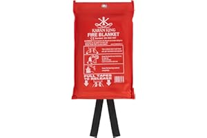 ZANGCO Emergency Fire Blanket - Fire Suppression Safety Blanket for Home, Kitchen, Office, and Camping - Easy to Use, Flame Retardant, Heat Resistant (1)