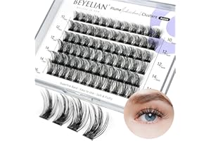 BEYELIAN Cluster Lashes C Curl 72 szt. pojedyncze klastry rzęs manga sztuczne rzęsy przedłużanie naturalny wygląd wielokrotnego użytku klejone czarne