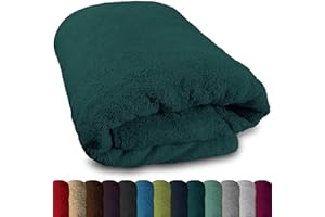 ‎LANUDO Lanudo® Pure Luxus Line XXL Saunahandtuch mit Bordüre 80x200-100% Baumwolle Frottee Handtücher Petrol Blau - Badetuch Badehandtuch Strandtuch groß - Saunatuch Damen Herren Badetücher Sauna Handtuch