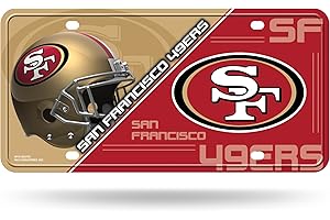 RICO INDUSTRIES NFL San Francisco 49Ers Plaque d'immatriculation unisexe en métal de San Francisco 49Ers, couleur de l'équipe, taille unique