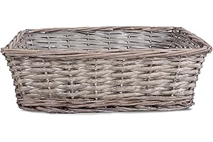 green leaves Wicker Hampers Retail Display Gift Hampers Storage Basket Box (Grey, 5)