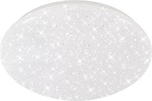 Briloner Leuchten Lampa Sufitowa LED, Metal/Tworzywo Sztuczne, Biały, 28 x 28 x 9.5 cm