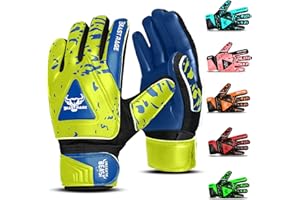 BEAST RAGE Guanti da portiere per bambini,ragazzi giovani,guanti da portiere di calcio per bambinis con doppio supporto