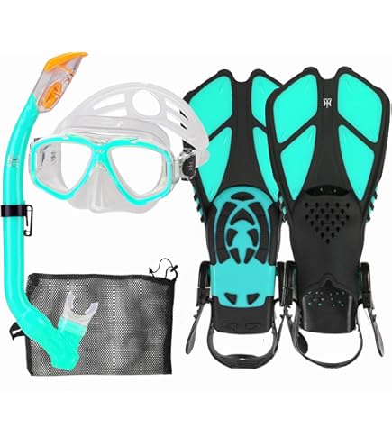 Schildkröt Junior Schnorchel Set Bermuda - 3-teilig, Größe L/XL & Beco 96071 8 - Schwimmgürtel Sealife, für 2-6 Jahre, 15-30 kg, grün
