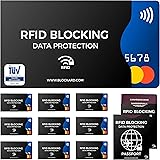 TÜV geprüfte RFID Blocking NFC Schutzhüllen (12 Stück) für Kreditkarten EC-Karten Bankkarten Reisepass Ausweise | Kartenhülle