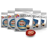 Tassimo Marcilla Decaffeinated Coffee Capsules | 80 Capsules Compatible | 5 Packs of 16 Capsules Compatible with Coffee Maker