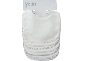 LITTLE LUCKY BABY Baby's Double Layer of Cotton Soft Absorbent Drooling Bibs (7 Pieces)