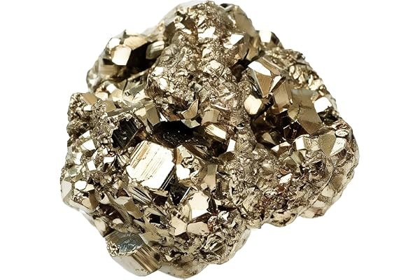 RJINGSHI Raw Pyrite Crystal Stone Natural Rough Gemstone Unpolished Healing Crystal Specimen Spiritual for Polishing, Sanding, DIY, Decor, Reiki, Collection, Crafts (1.5-2 inches)