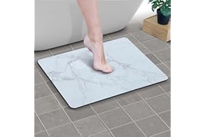 Creative Corner Tappeto Bagno Assorbente - Tappetino Bagno Antiscivolo Assorbente ad Asciugatura Rapida 50x70 Marmo Grigio - Tappeto Bagno Antiscivolo