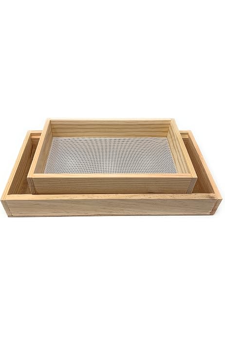 Kit De 4 Tamis à Pollen Empilables - Plateaux Avec Filet Pour Tamisage Cannabis, Farine, Aliments - Matériau PP Alimentaire - Profondeur 3,5 Pouces