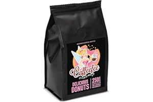 ‎CAFFEEFEE Caffeefee Delicious Donuts, gemahlen, aromatisierter Kaffee, mild geröstet, 250 g, 100% Arabica