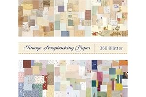NPCSWXQ 360 Blätter Vintage Scrapbooking Papier, scrapbook stickers für Scrapbook Papier, Jbullet journal zubehör Dekorpapier, Karte machen Lieferungen, Fotoalbum Kalender DIY Decorative Craft Paper