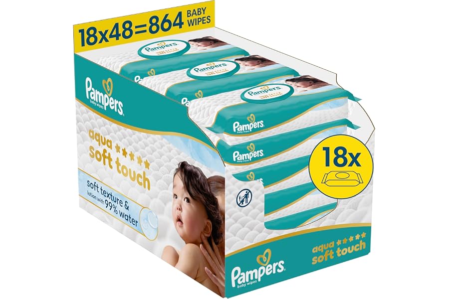 Pampers Feuchte Tücher Aqua Soft touch 18x - 864 Stück