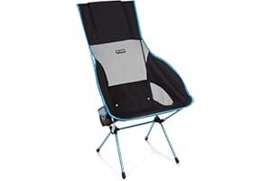 Helinox Savanna Chair | Design Ergonomique et Style épuré offrant Un Confort Optimal et Un Soutien assuré (Black)