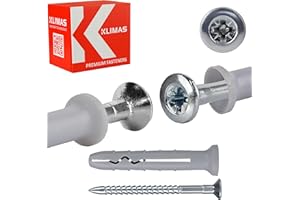 Wkret-met Lot de 50 chevilles à cadre de qualité 10 x 180 mm avec croix en acier galvanisé Vis à clou en acier de production européenne renommée – pas de production chinoise bon marché.