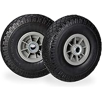 2 Ruote Per Carrello Manuale Relaxdays - Gomma Piena Antiforatura 3.00-4, Asse 20mm, Portata 80kg - Foto 4