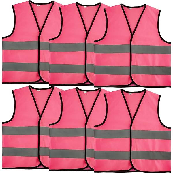 8-Pack Kids High Visibility Safety Vests - Reflective Strips For Outdoor Activities