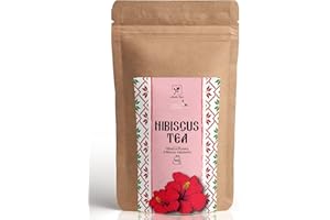 Hibiscus Tea by Amelia Rose | 100 Tea Bags | 100% Natural Hibiscus Flowers | Caffeine Free