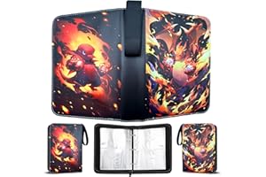 HTTMTTS Classeur Carte Grande, 65 Pages Capacité 520 Cartes, Cahier Carte Grand Format, Classeur a5 Livre Rangement Carte Carnet, Albums pour Cartes à Collectionner (Porte Carte à Collectionner 1)