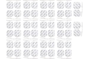 52 elettrodi di ricambio axion | Pads da 4x4 cm per elettrostimolatori TENS e/o EMS riutilizzabili e autoadesivi con cavetti a spinotto da 2 mm