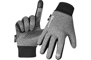 WESTWOOD FOX Wiatroszczelne termiczne rękawice zimowe do biegania, ekran dotykowy, antypoślizgowe silikonowe rękawiczki rowerowe dla mężczyzn i kobiet, elastyczne mankiety do jazdy na nartach, jazdy