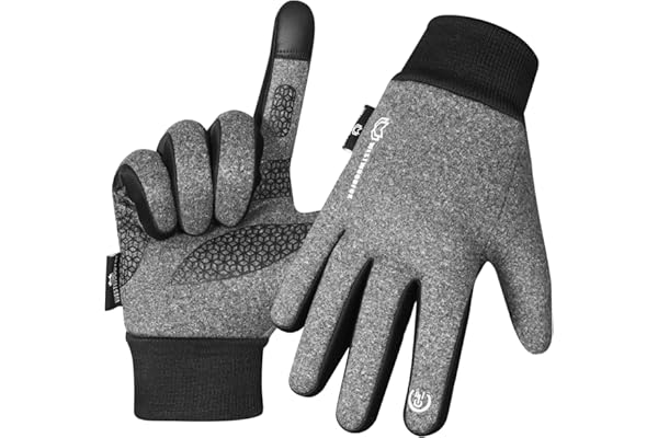 WESTWOOD FOX Guantes térmicos de Invierno para Correr, Pantalla táctil, Guantes de Ciclismo de Silicona Antideslizantes para Hombre y Mujer, puños elásticos para conducción, esquí,