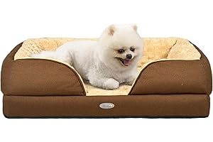 PawHut Dog Bed Calming Pet Bed Dog Mattress for Small Dogs - Brown