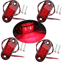 4 Feux De Gabarit LED Blancs IP65 - 12V/24V, Ovale - Pour Camion, Remorque, Van, Caravane - Haute Visibilité, étanches
