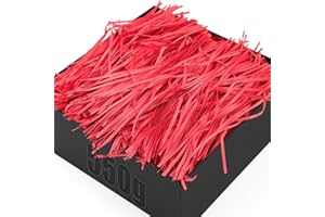 TXXATX 550g Paglia per Cesti Carta Velina Tagliuzzata Rosso Riempimento Scatole Regalo Paglietta per Cesti Carta Tagliuzzata con Fiocchi per Bomboniere Forniture Scatole Regalo Feste e Confezioni