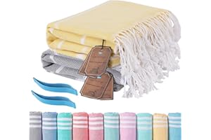 ELETIFFI Serviette De Plage Fouta XXL Tapis Serviettes Drap Natte Accessoire Sable Anti Homme Grande Beach Towel Lot Coton Femme Accessoires Eponge Fille Draps Essuie 90x180 Anniversaire Cadeau