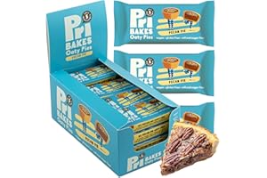 PRI'S Gluten Free Snacks - Tasty & On-the-Go Oat-Based, Low Calorie, Protein Snacks for Adults - High Fibre, No Sugar, Low Fat Vegan Food with Natural Ingredients - 12-Pack Pecan Pies by Pri Bakes