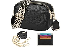 TEUEN Borsa a Tracolla Donna Piccola, Borsa Mano Pelle Borsetta a Catena Moda Borse Spalla con Tracolla Regolabile e Rimovibile Borsa per Telefono con 5 Scomparti e 4 Slot per Carte